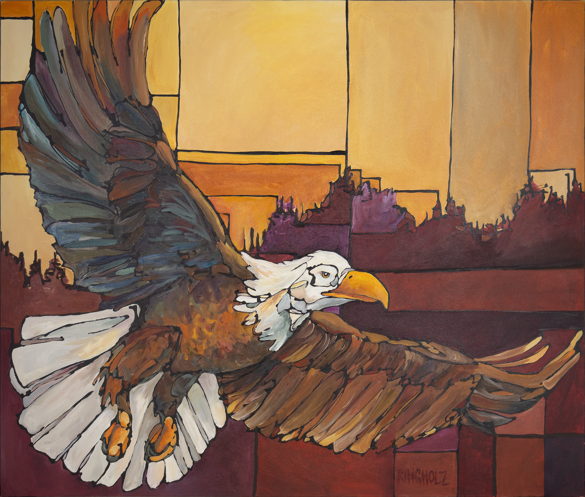 Amy Ringholz (1978- ) Soaring, 2005 oil on canvas 48 x 59 3/4 x 1 1/2