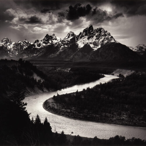 Ansel Adams (1902-1984) The Teton Range And Snake River, Grand Teton National Park, Wyoming, 1942 Gelatin Silver Print, Mounted On Board, Printed C. 1973-1977 15 X 18 3/4