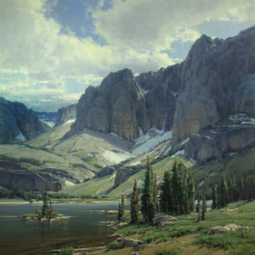 Scott Christensen (1962- ) Deep Lake, Wind River Range Oil On Canvas 60 1/4 X 60 1/4