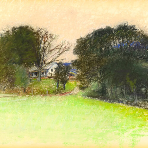 Wolf Kahn (1927-2020) The Winchester Farm Pastel On Paper 13 3/4 X 18 5/8