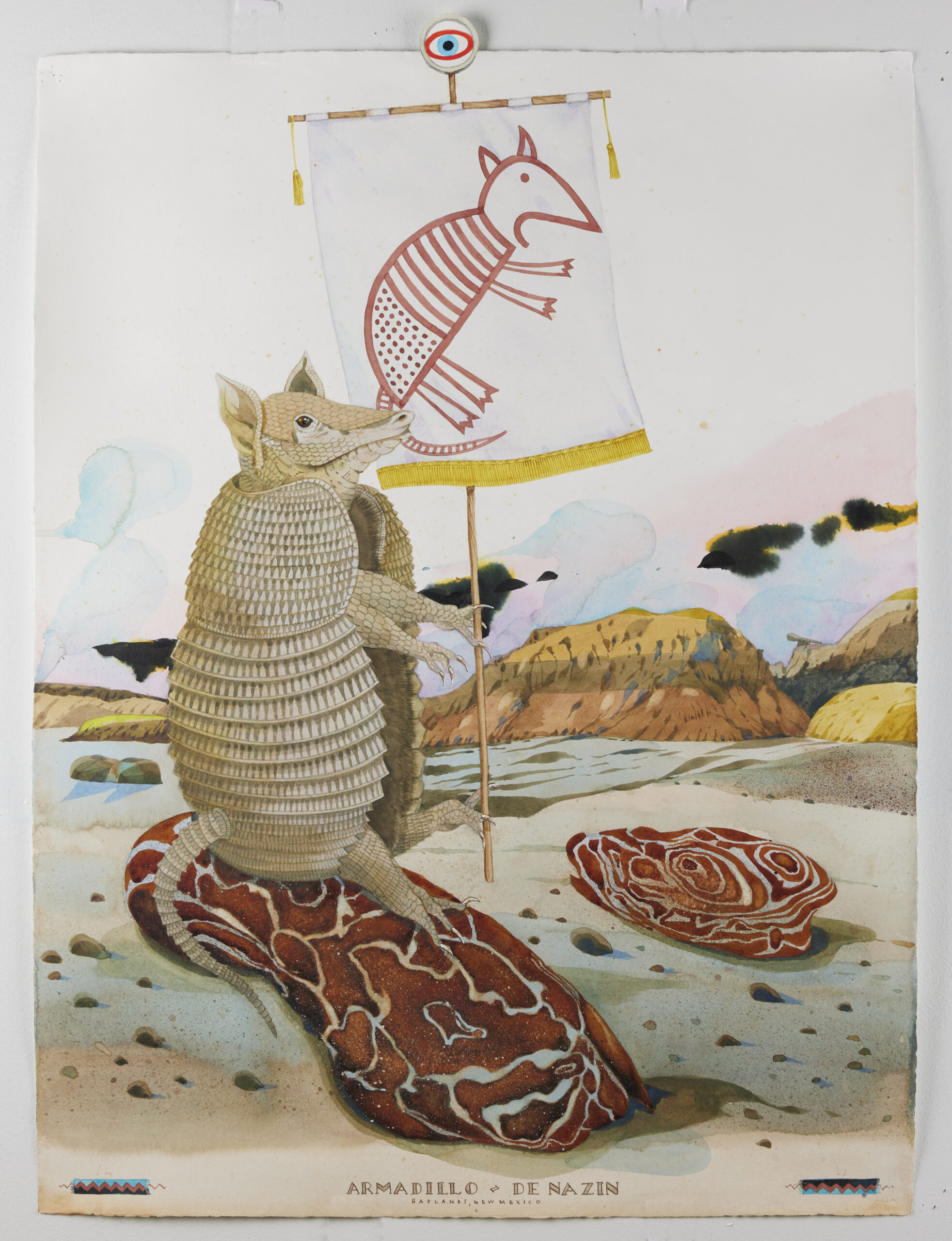 Scott Kelley (1963- ) Armadillo de Nazin watercolor, gouache & graphite on paper 40 3/4 x 29 1/2