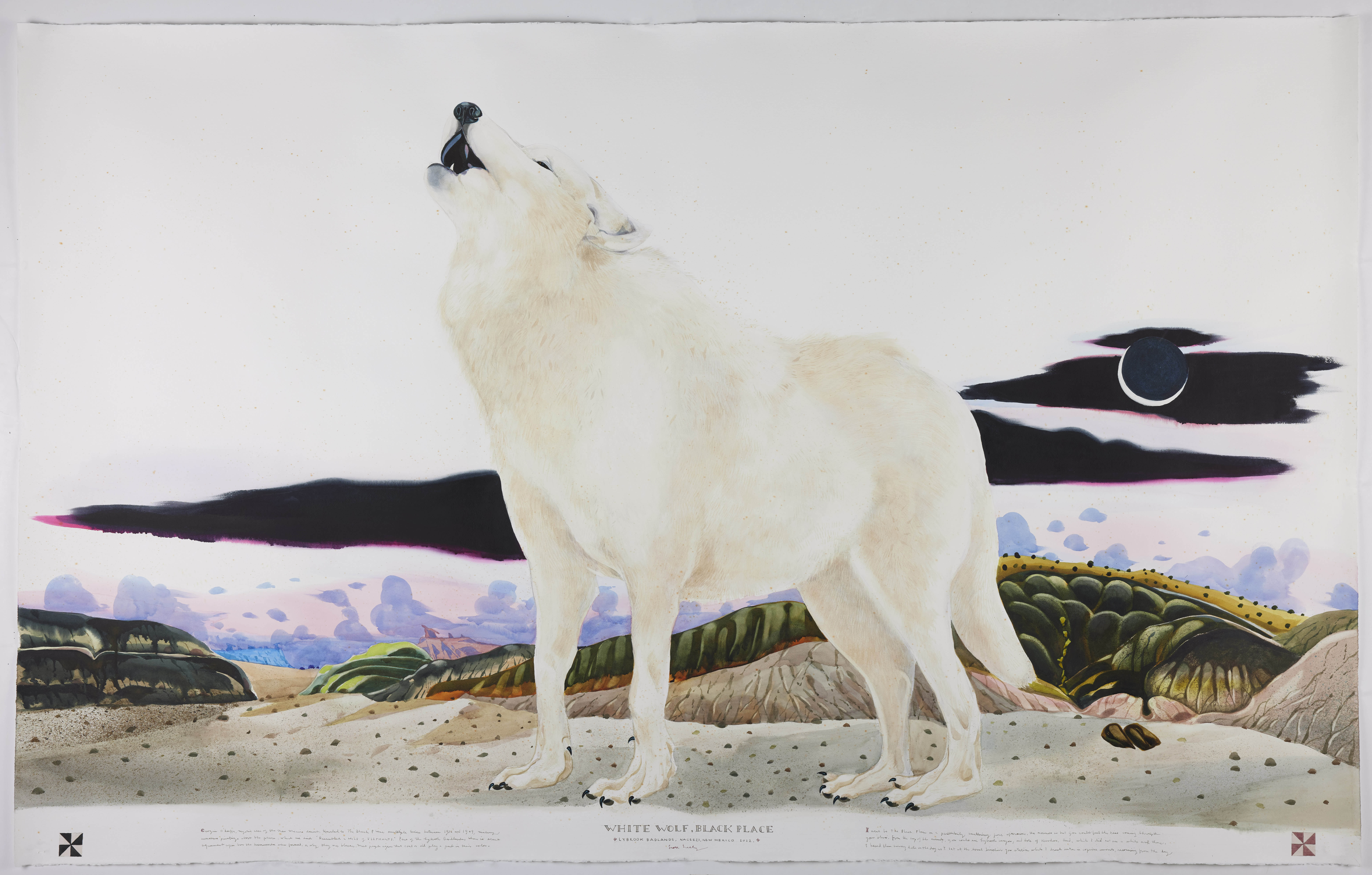 Scott Kelley (1963- ) White Wolf, Black Place watercolor, gouache & graphite on paper 54 3/4 x 87 5/8