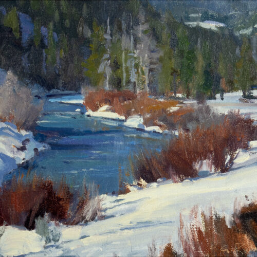 G. Russell Case (1966- ) East Fork, 2017 Oil On Panel 9 X 12