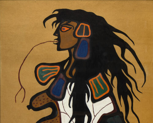 Norval Morrisseau (1932-2007) Mother Of Serpents, 1968 Acrylic On Millboard 71 X 32